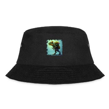 A hiking and mountaineering Dino T-Rex - Bucket Hat - black - Front - Lela (165cm)