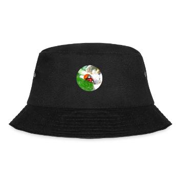 Marienkäfer beim Thema Liebe - Bucket Hat - Schwarz - Vorne - Lela (165cm)