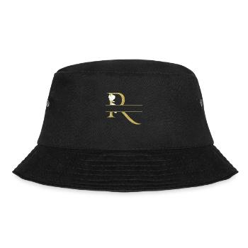Personalized floral golden letter R - Bucket Hat - black - Front - Lela (165cm)