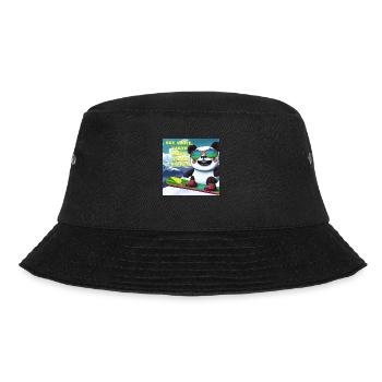 Panda on Snowboard Variant 1 Text - Bucket Hat - black - Front - Lela (165cm)