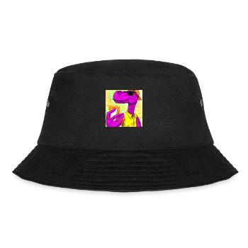 Dinosaurier macht Selfie V3 Geschenk - Bucket Hat - Schwarz - Vorne - Lela (165cm)
