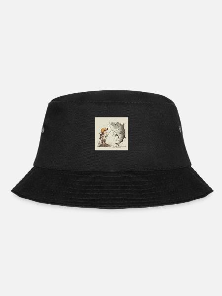 Little boy catches gift - Bucket Hat - black