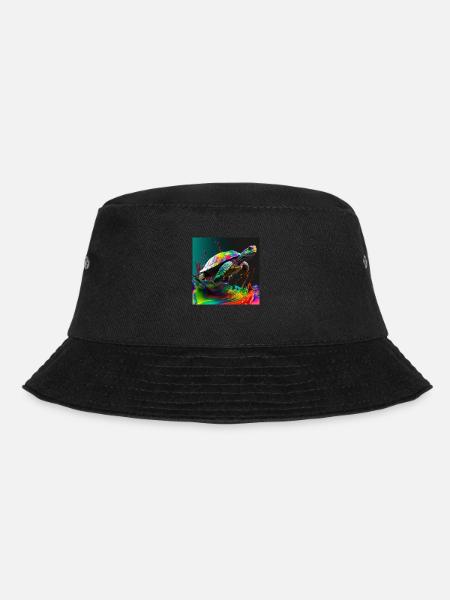Tortue colorée, design unique - Bob - noir