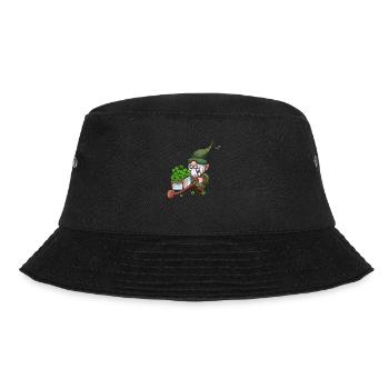 St. Patrick's Day Zwerg mit Schubkarre - Bucket Hat - Schwarz - Vorne - Lela (165cm)