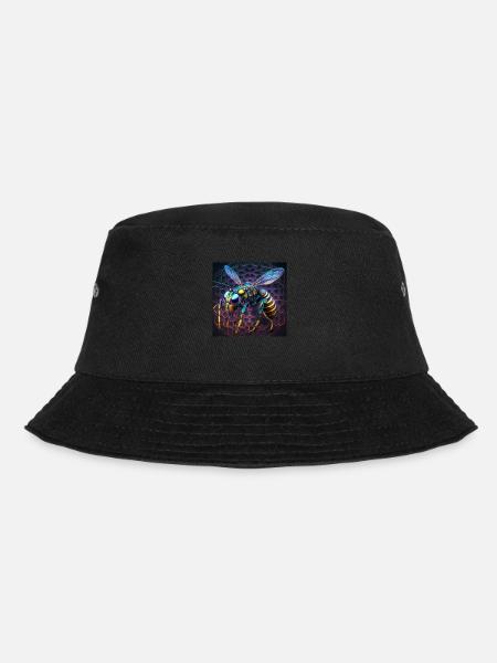 Farbige Wespe, einzigartiges Design - Bucket Hat - Schwarz