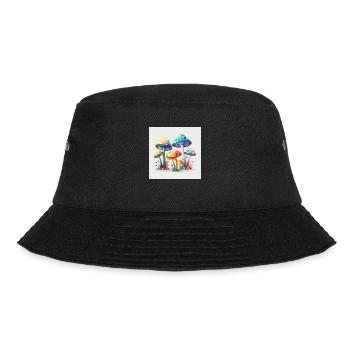 Mushrooms 2 - Bucket Hat - Schwarz - Vorne - Lela (165cm)