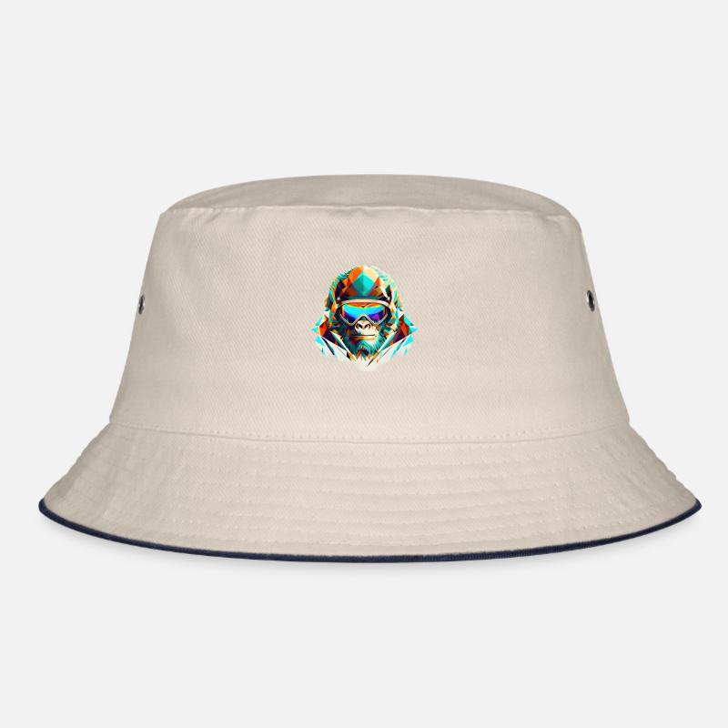 Cool gorilla skier Bucket Hat