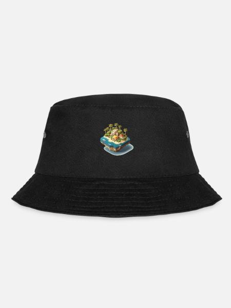 Insel 3D Geschenk - Bucket Hat - Schwarz