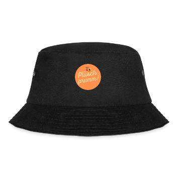 Plüschprumm - Pfirsich Kölsch Köln Kölle Rheinland - Bucket Hat - Schwarz - Vorne - Lela (165cm)