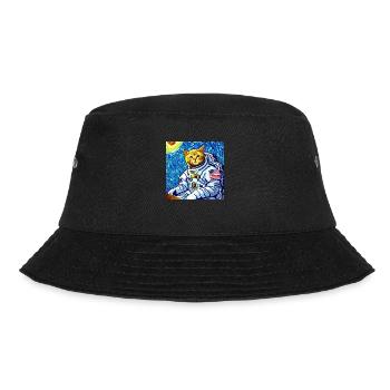 Van Gogh Astronaut Katze - Bucket Hat - Schwarz - Vorne - Lela (165cm)