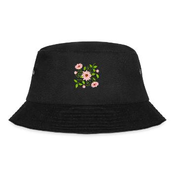 Flowers - Bucket Hat - black - Front - Lela (165cm)