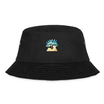 Leser Buchliebhaber Buch Bücher Lesen Geschenk - Bucket Hat - Schwarz - Vorne - Lela (165cm)