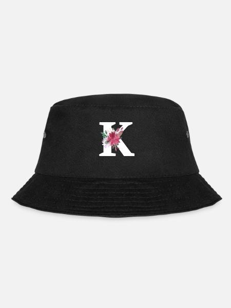 Lettre k floral - Bob - noir