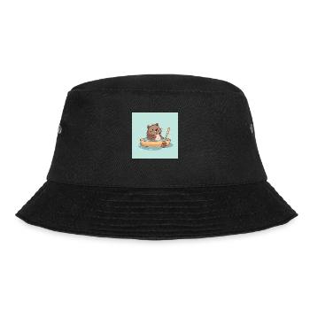 Süßer Biber in der Badewanne - Bucket Hat - Schwarz - Vorne - Lela (165cm)