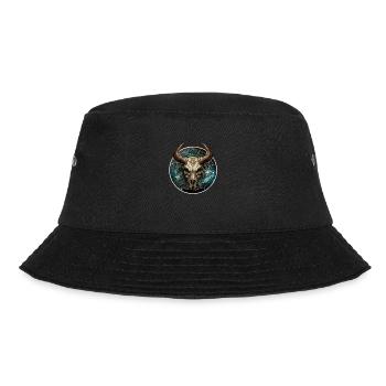 Skelett Stier - Bucket Hat - Schwarz - Vorne - Lela (165cm)