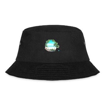 Sommerurlaub Insel Palme Strand Sonne Palmen - Bucket Hat - Schwarz - Vorne - Lela (165cm)