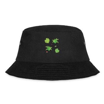 digitale Vektorgrafik - Bucket Hat - Schwarz - Vorne - Lela (165cm)