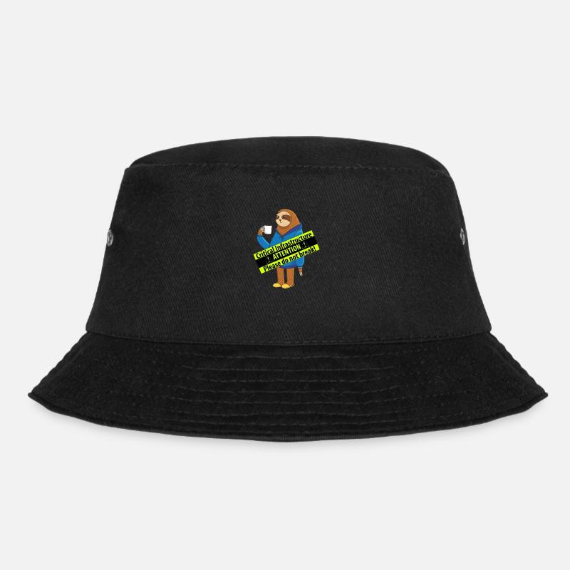 Kaffeebecher als Kritische Infrastruktur - Bucket Hat - Schwarz