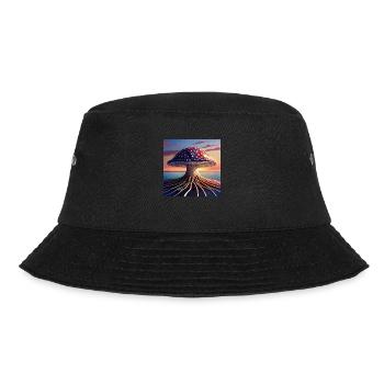 Mushroom Comic - Bucket Hat - Schwarz - Vorne - Lela (165cm)