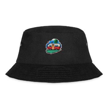 pixel vintage camper car - Bucket Hat - Schwarz - Vorne - Lela (165cm)