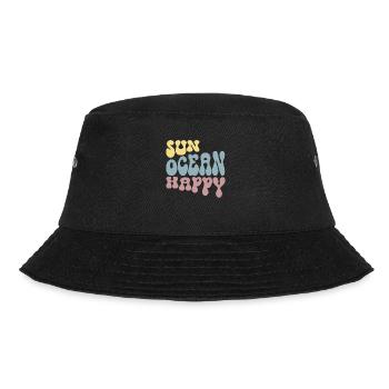 Sun Ocean Happy - Bucket Hat - Schwarz - Vorne - Lela (165cm)