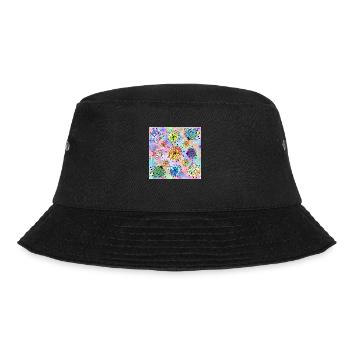 Blumen - Bucket Hat - Schwarz - Vorne - Lela (165cm)