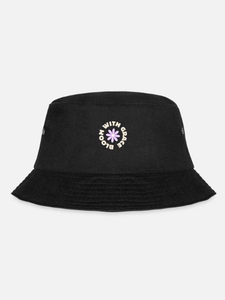 bloom with grace - Bucket Hat - black