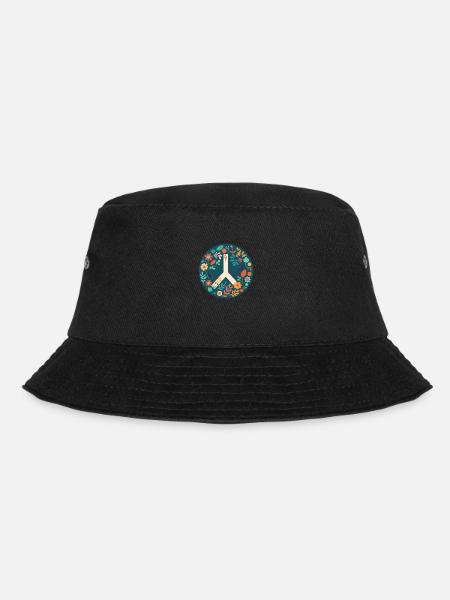 Frieden und Liebe - Bucket Hat - Schwarz