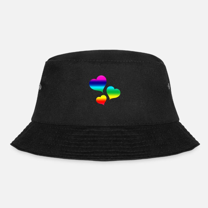 Cœurs colorés - Bob - noir