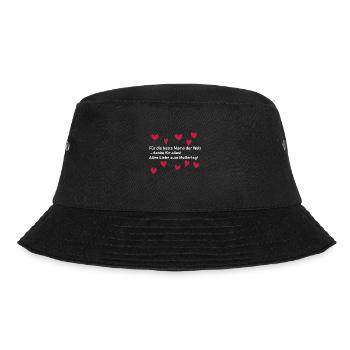 Für die beste Mama der Welt - Muttertags Geschenk - Bucket Hat - Schwarz - Vorne - Lela (165cm)