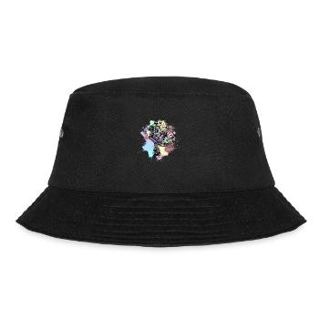 Pastellfarbener schwarzer Indianerkopfschmuck - Bucket Hat - Schwarz - Vorne - Lela (165cm)
