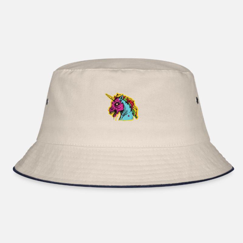 Horror Gruseliges Zombie Einhorn Bucket Hat