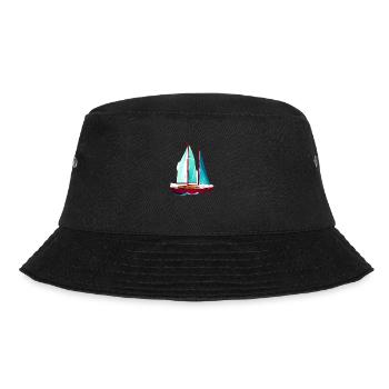 Sailing Sailing Ship Sailing Sailing Sailboat - Bucket Hat - black - Front - Lela (165cm)