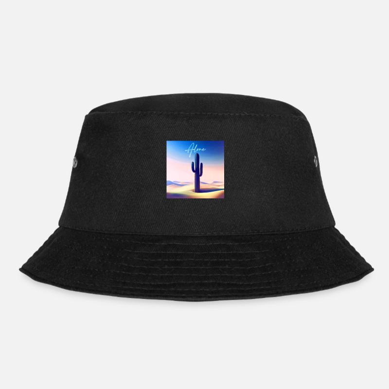 Alone cactus - Bucket Hat - black