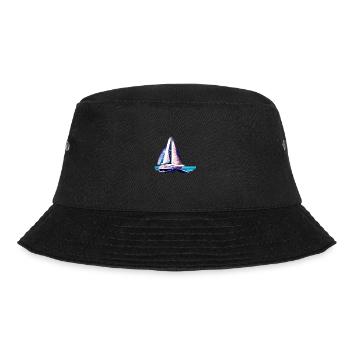 Segler Segeln Segelboot Segelsport Segelschiff - Bucket Hat - Schwarz - Vorne - Lela (165cm)