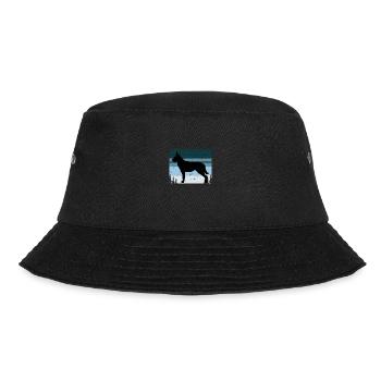 Berger Picard Hundeliebhaber Silhouette Vintage Sonnenuntergang - Bucket Hat - Schwarz - Vorne - Lela (165cm)