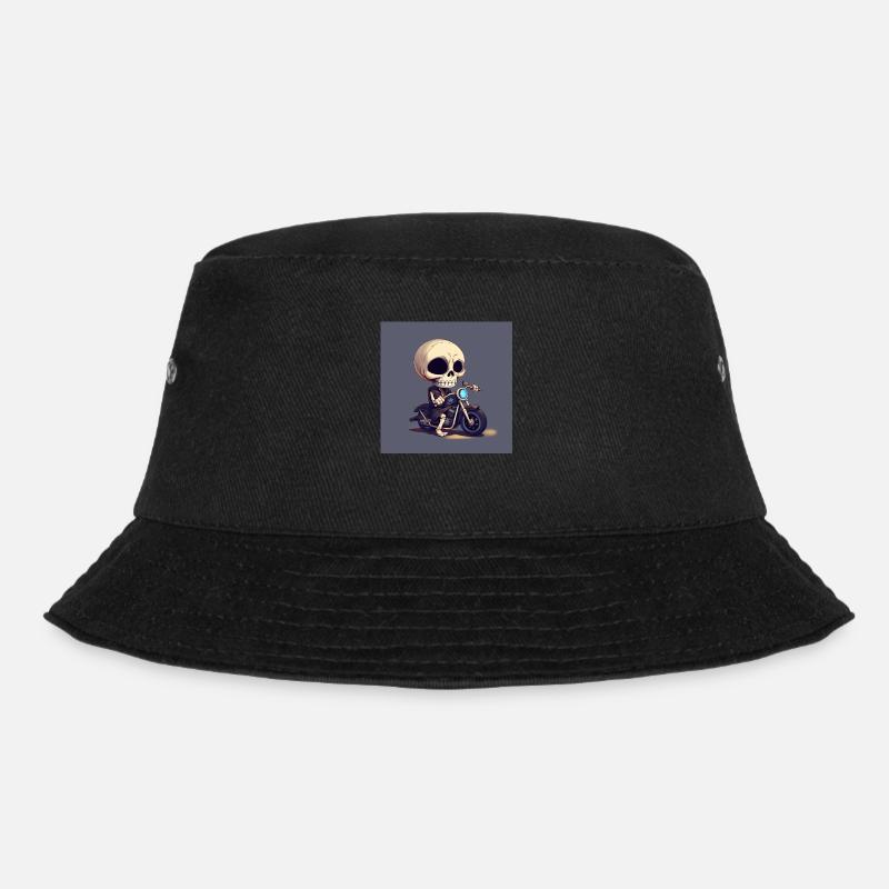Bone to be Wild: Adorable Skull conduisant une moto - Bob - noir