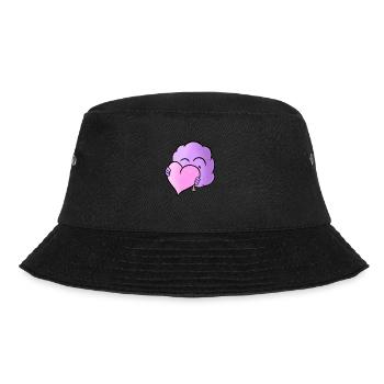 ZuckerwatteM - Logo - Bucket Hat - Schwarz - Vorne - Lela (165cm)