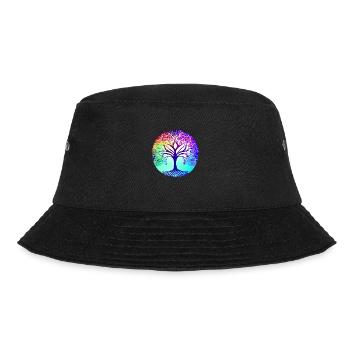 Yoga Lebensbaum Meditation Baum des Lebens - Bucket Hat - Schwarz - Vorne - Lela (165cm)