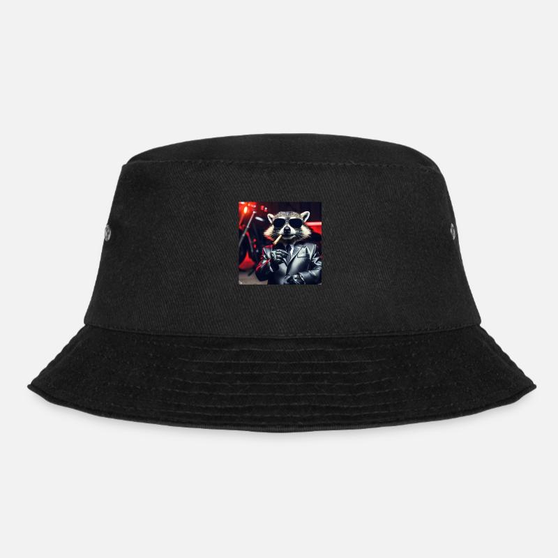 Gangster Waschbär - Bucket Hat - Schwarz