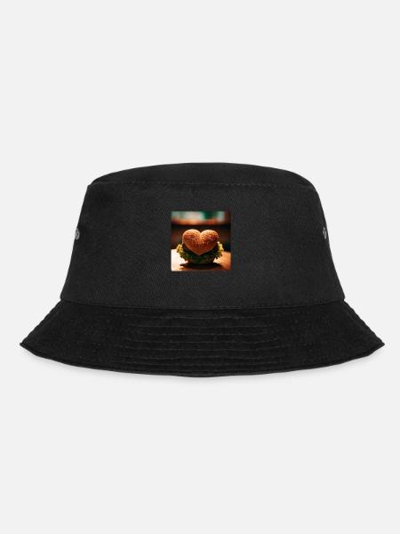 The way to a man's heart is through his stomach - Bucket Hat - black
