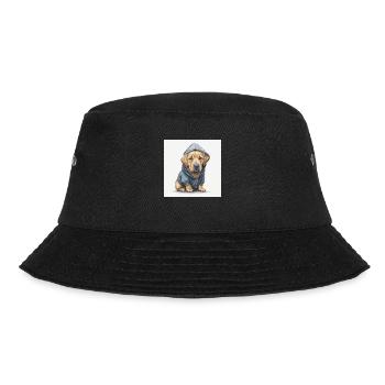 Labrador Retriever - Bucket Hat - Schwarz - Vorne - Lela (165cm)