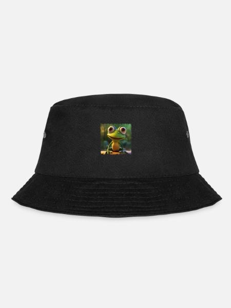 Kleiner Frosch - Bucket Hat - Schwarz