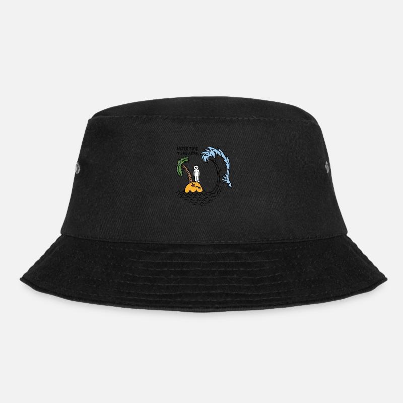 Water Time To Be Alive - Bucket Hat - black