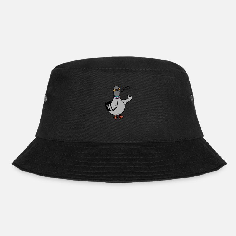 Coo / Cool Pigeon - Bucket Hat - black