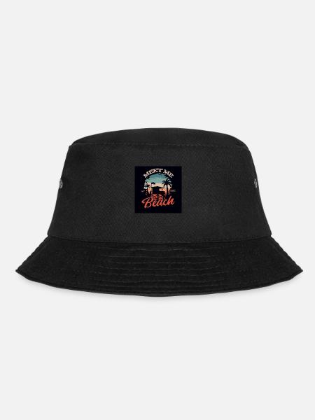 Triff mich am Strand - Bucket Hat - Schwarz