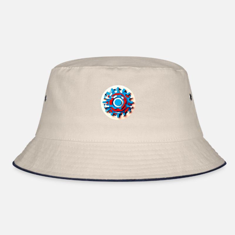 Abstract Psychedelic Gear Wheel Bucket Hat