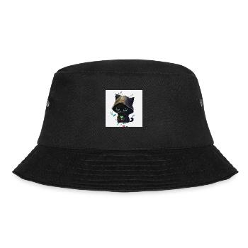Kleine süße schwarze Katze. - Bucket Hat - Schwarz - Vorne - Lela (165cm)