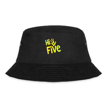 High Five Style Cool Hand Joke Saying Hit Trend - Bucket Hat - black - Front - Lela (165cm)