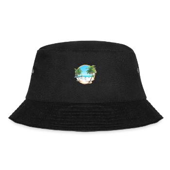 Sommerurlaub Strand Palmen Insel Sonne Palme - Bucket Hat - Schwarz - Vorne - Lela (165cm)